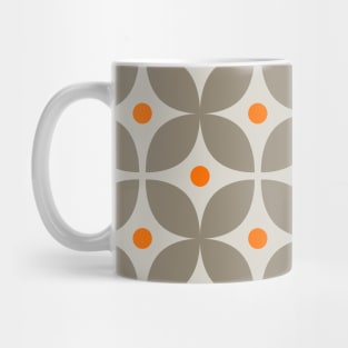 Geometric Pattern: Stylised Flower: Grey Mug